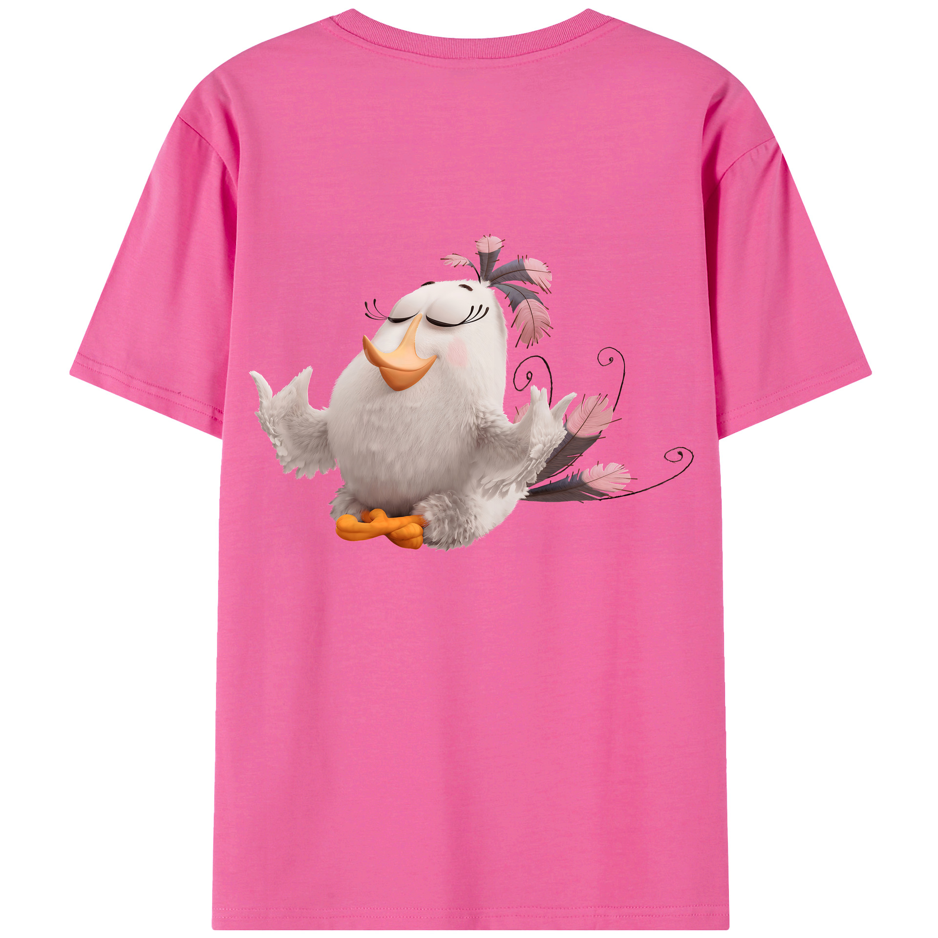 （画像用） Angry Birds アングリーバード レディース半袖Tシャツ(バックプリント)